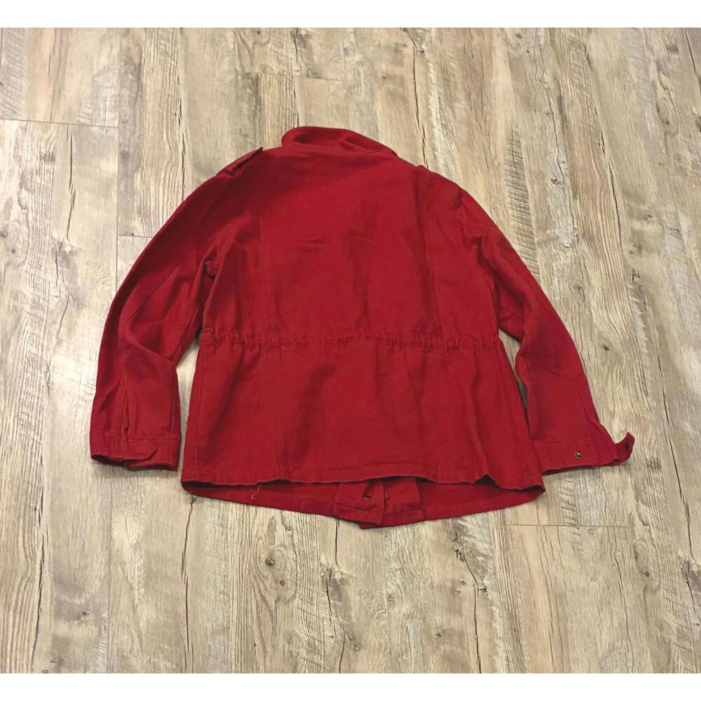 Women's Red Utility Jacket With Multiple Pockets … - image 2